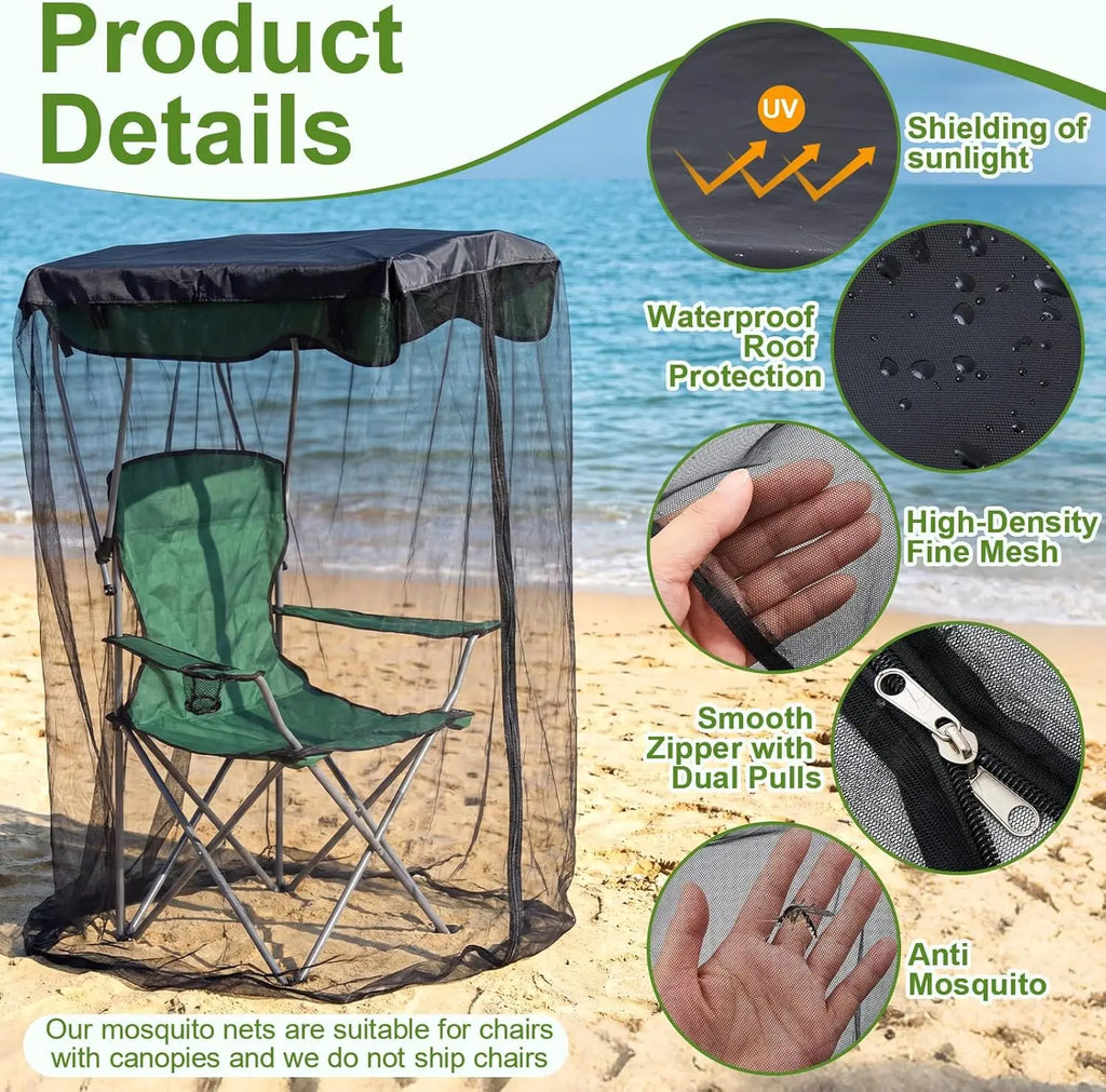 Outdoor Swing Mosquito Net – Hammock Chair Insect Screen Cover Hammock Mosquito Net PLUSH
