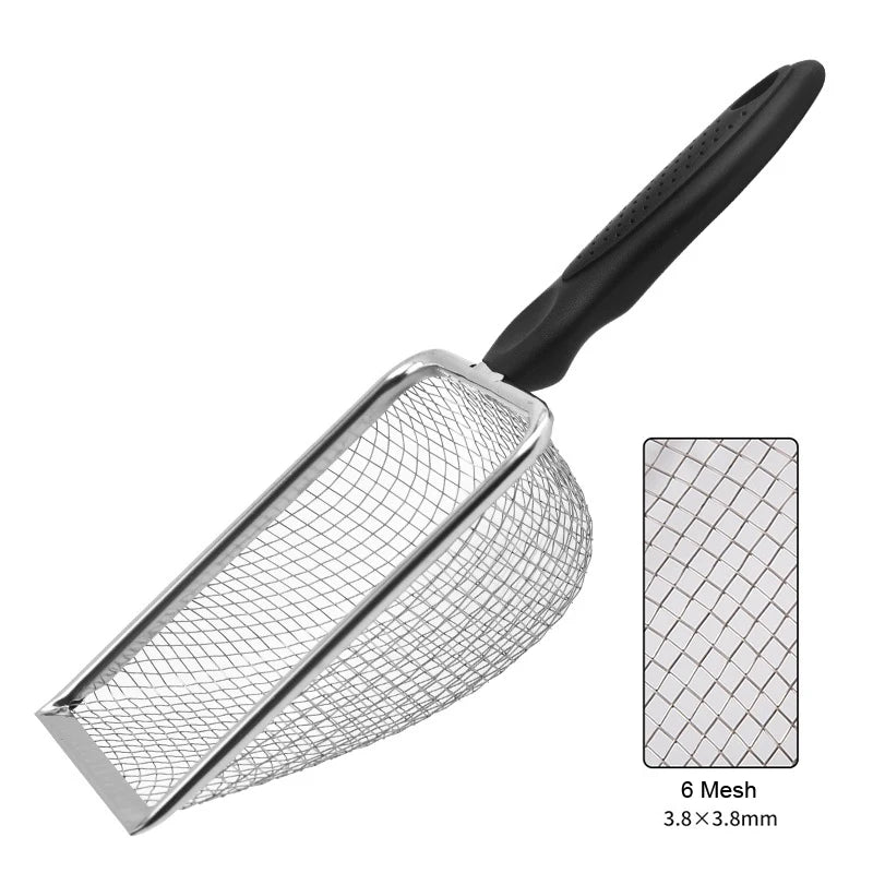 Stainless Steel Reptile & Cat Litter Mesh Scoop Shovel Reptile Litter Scoop PLUSH 3.8X3.8mm
