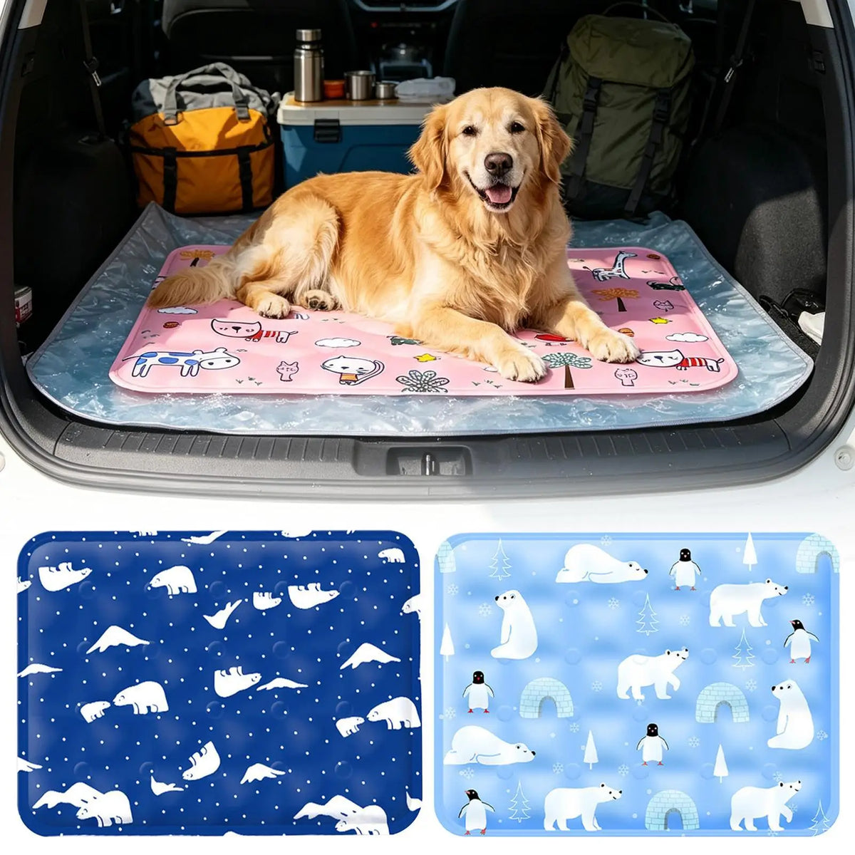 Pet Cooling Mat for Dogs & Cats – Summer Gel Cooling Pad Pet Cooling Mat PLUSH