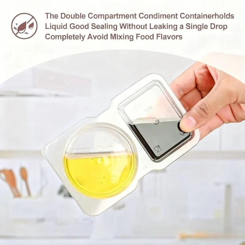 Double Compartment Seasoning Containers 15/25/35pcs – Travel Food Storage Containers PLUSH