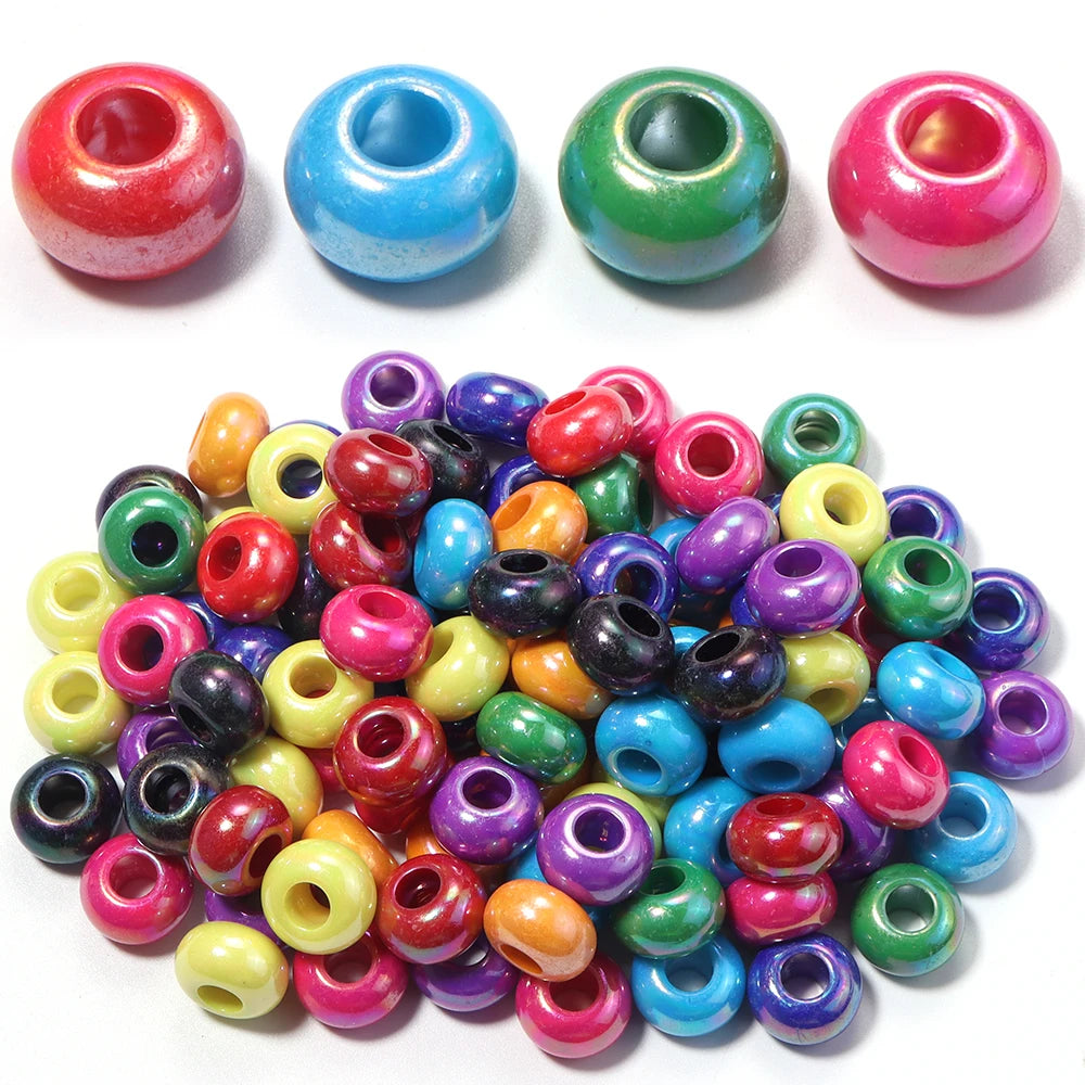 50pcs Acrylic Abacus Spacer Beads Large Hole – DIY Jewelry Acrylic Spacer Beads PLUSH