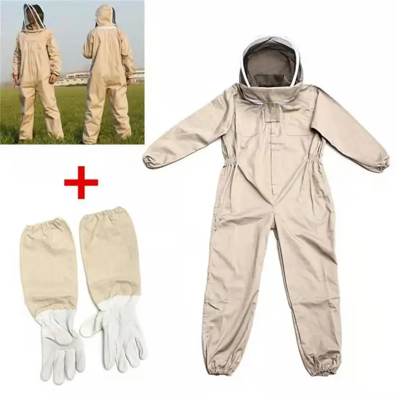 Professional Beekeeping Suit – Full Body Veil Hood Jacket & Pants Beekeeping Suit PLUSH