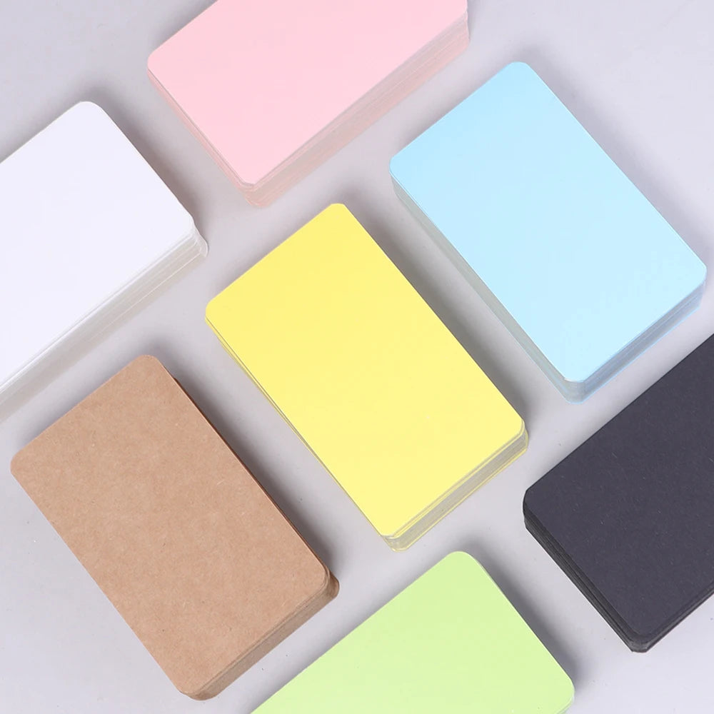 100pcs Blank Kraft Paper Cards 54x88mm – Notes, Tags & Invites Blank Kraft Paper Cards PLUSH