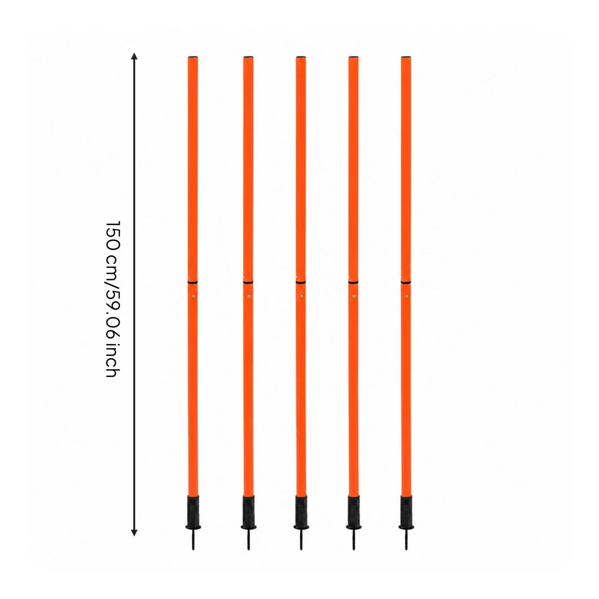 Training Flag Pole 1.5m Quick-Assembly with Connector Joint Sports Training Pole PLUSH