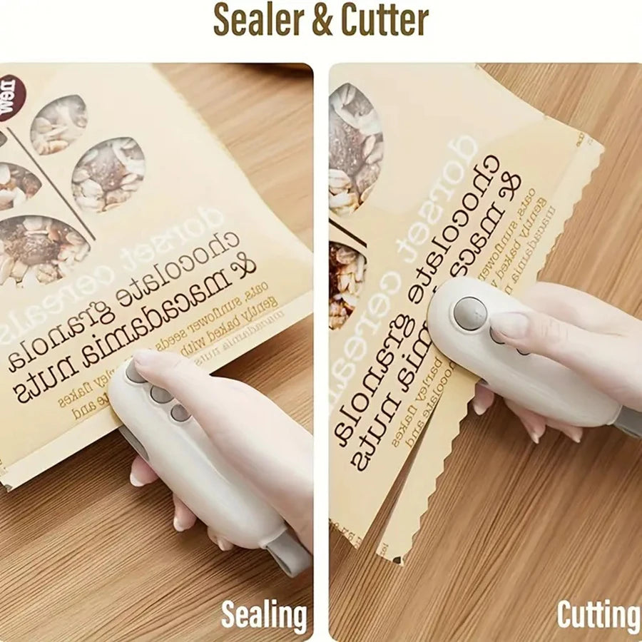 Mini Rechargeable Handheld Bag Sealer – Food Preservation Bag Sealing Machine PLUSH