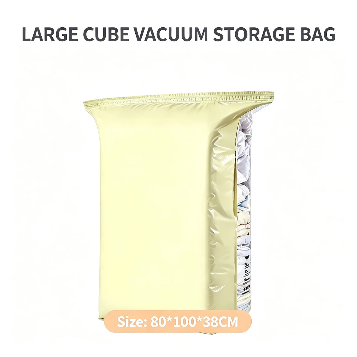 TAILI Vacuum Storage Bags – No Pump, Space Saving Organizer Vacuum Storage Bags PLUSH 80X100X38