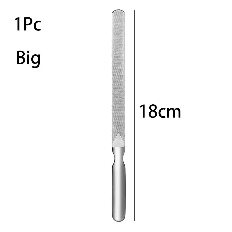 Stainless Steel Nail File Polishing Block – 1 or 2 Pcs Nail File & Buffer PLUSH Big