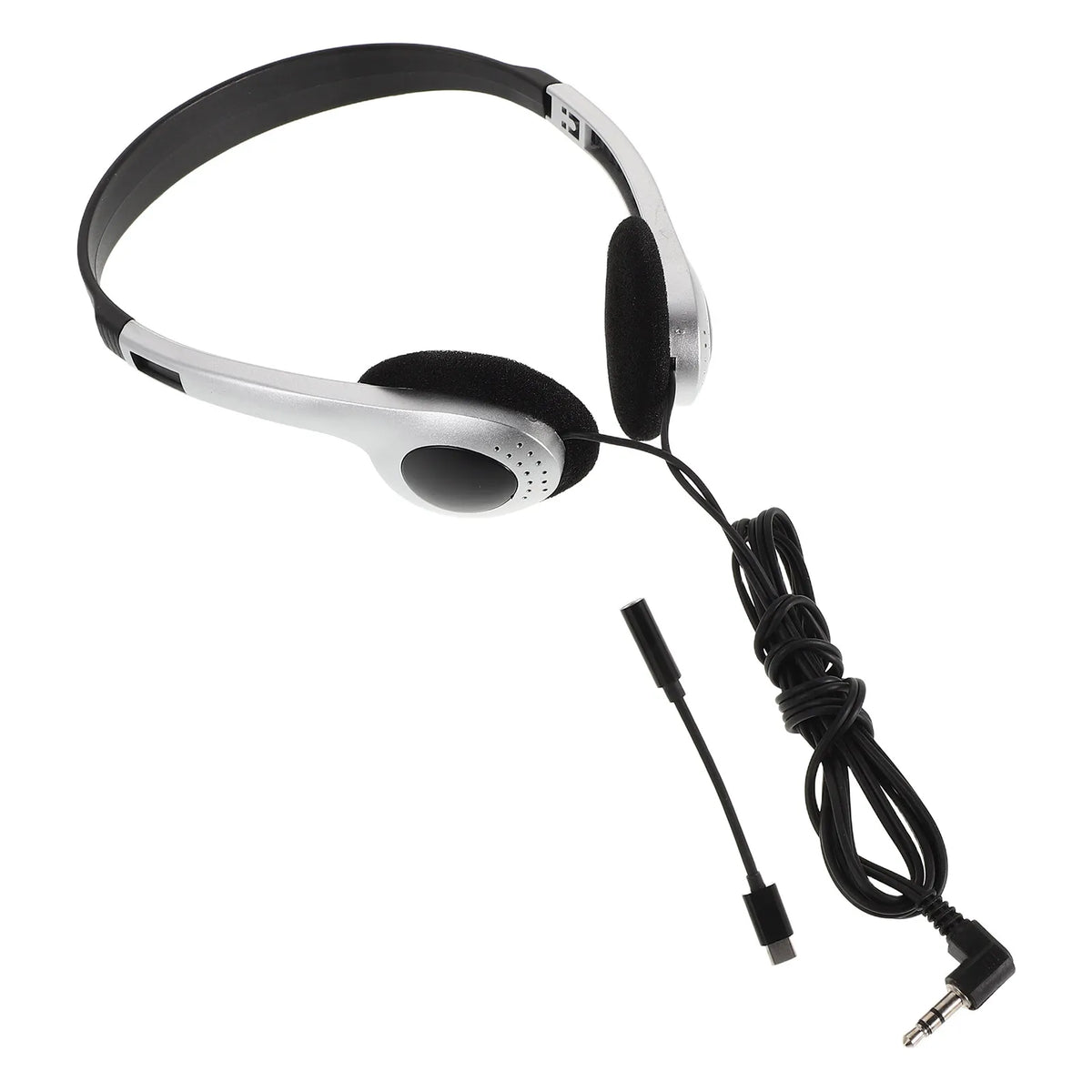Foxnovo Vintage On-Ear Wired Headphones Silver – PC & Phone Wired On-Ear Headphones PLUSH Default Title