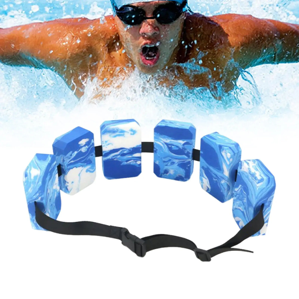 EVA Foam Swimming Float Belt – Adjustable Buoyancy Training Swim Float Belt PLUSH