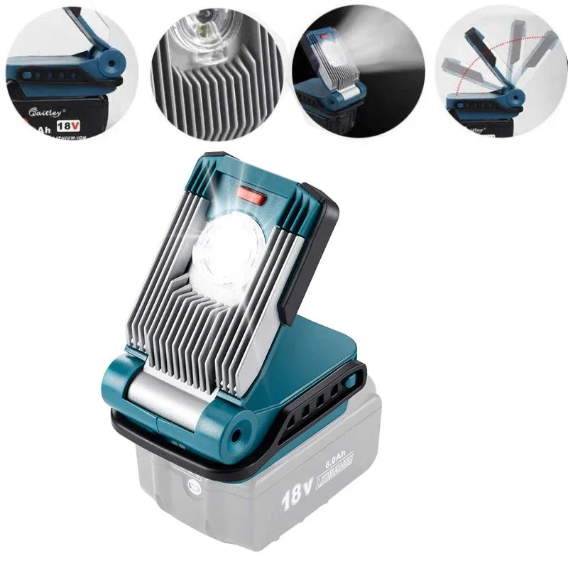 ZWINCKY LED Work Light for Bosch 18V 20V Li-Ion Battery LED Work Light PLUSH