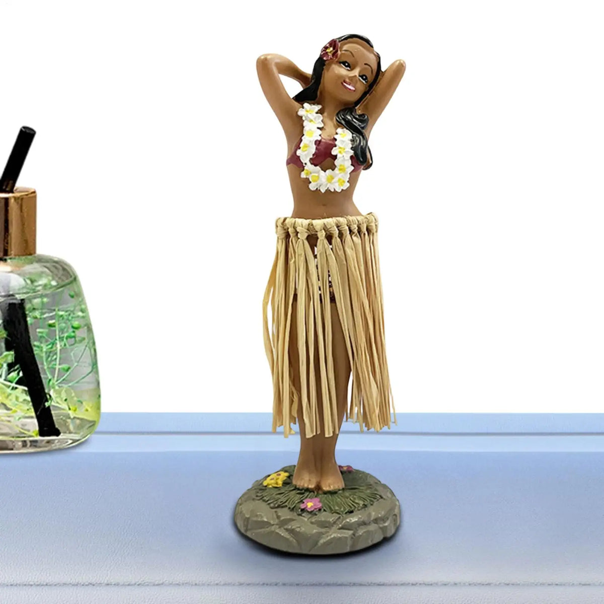 Hawaiian Hula Girl Dashboard Bobblehead Resin Car Ornament Dashboard Bobblehead PLUSH
