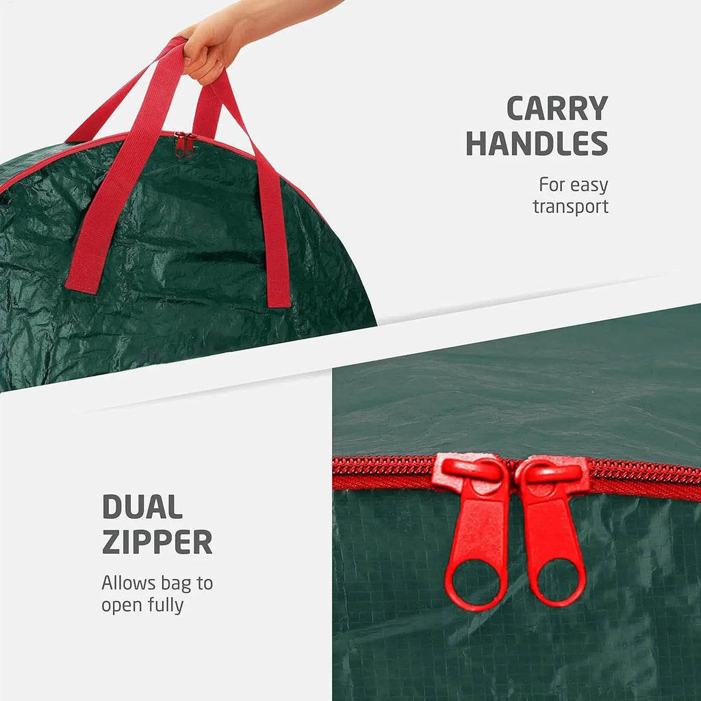 Christmas Wreath Storage Bag | Clear Window & Thickened Fabric Wreath Storage Bag PLUSH