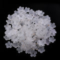 200pcs 11mm Acrylic Flower Spacer Beads – DIY Jewelry Making Acrylic Flower Beads PLUSH White