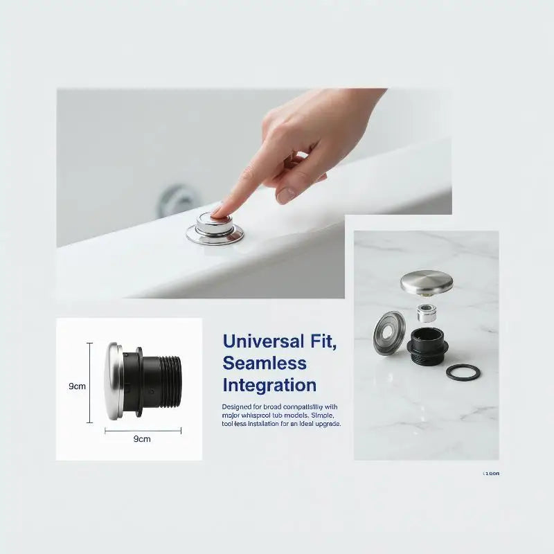 Kitchen Garbage Disposal Air Switch – Stainless Steel Button Disposal Air Switch PLUSH