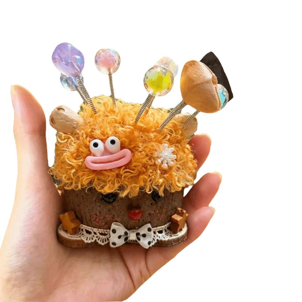 Handmade Fruit Pod Fairy Doll Pendant – Wooden DIY Craft Kit Wooden Doll Pendant PLUSH Style 5
