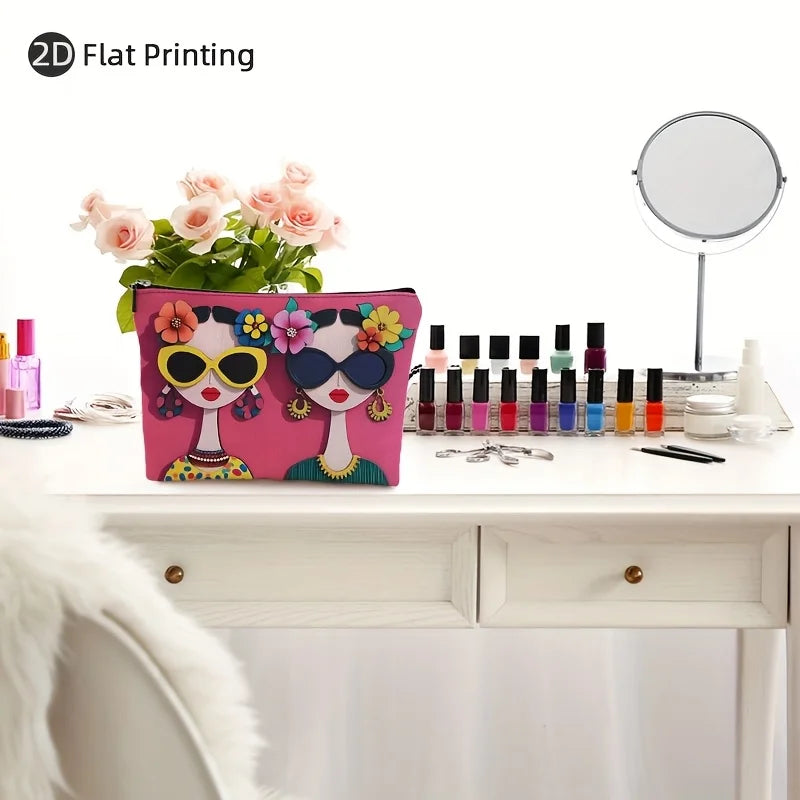Floral Makeup Bag – Zipper Pouch & Jewelry Storage for Women Makeup Bag PLUSH