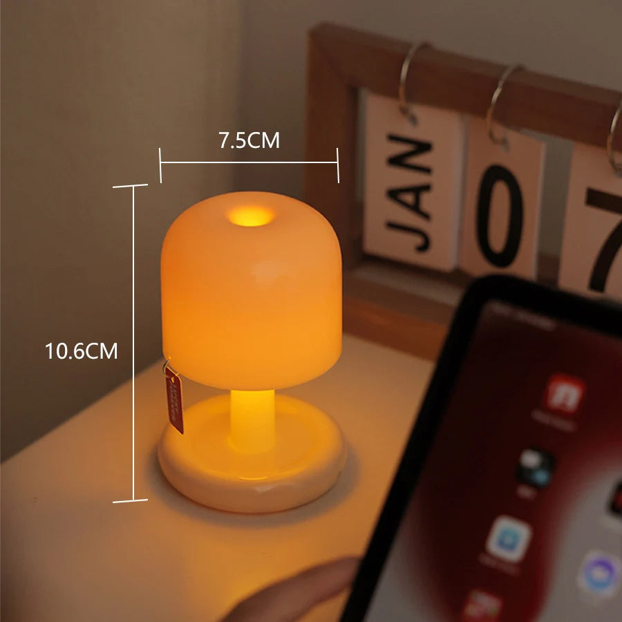 Sunset Mushroom LED Night Light – USB Rechargeable Desk Lamp LED Night Light PLUSH