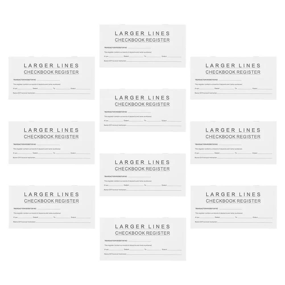 10pcs Checkbook Register Budget Record Books – Wallet Size Budget Record Book PLUSH