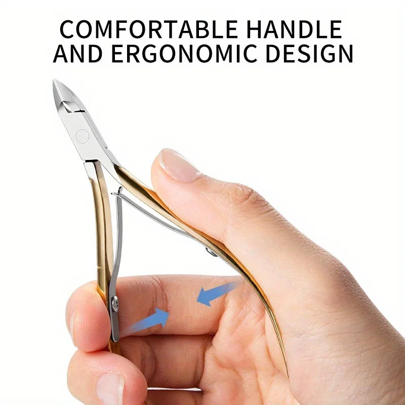 Stainless Steel Cuticle Scissors & Nail Cuticle Pusher Set Nail Cuticle Tool Set PLUSH