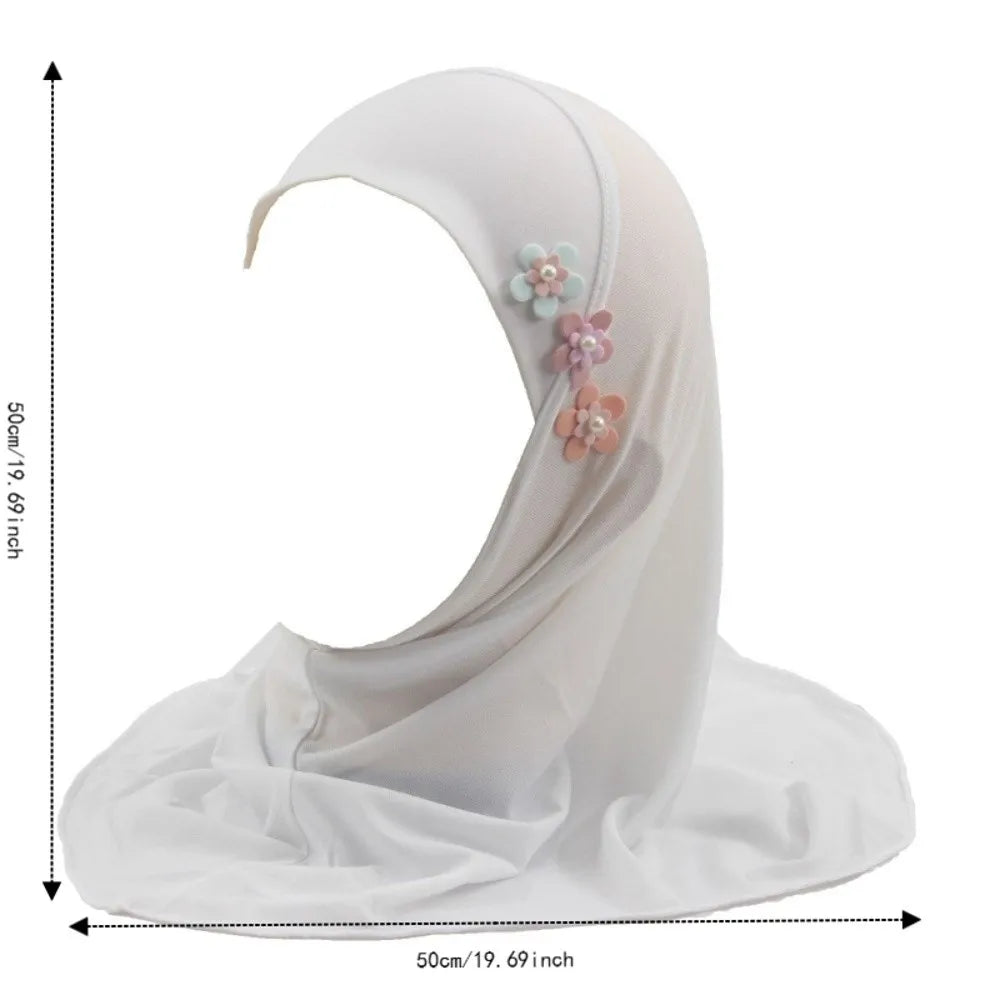 Girls Pull-On Hijab Turban Head Wrap | Soft Stretch | Ages 2–6 Kids Hijab Turban PLUSH