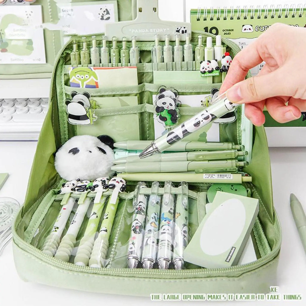 Panda Stationery Gift Set – Large Pencil Case & School Supplies Stationery Gift Set PLUSH