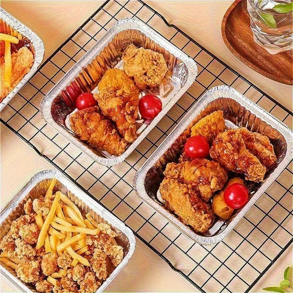 Disposable Aluminum Foil Pans 10/20PCS – BBQ & Baking Trays Foil Baking Pans PLUSH
