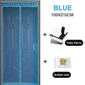 Magnetic Screen Door Mesh Curtain – Insect & Fly Net Mesh Door Screen PLUSH Blue 100X210CM