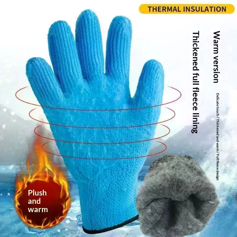Waterproof Winter Work Gloves – Anti-Slip Thermal Safety Grip Safety Work Gloves PLUSH