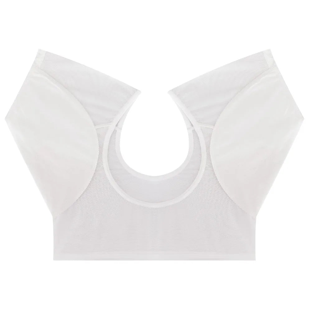 Washable Reusable Armpit Sweat Pads – Ultra-Thin Breathable Vest Sweat Pad Vest PLUSH White XL