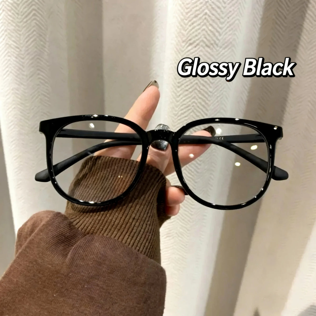 Photochromic Blue Light Glasses Myopia Diopter 0 to -4.0 Photochromic Eyeglasses PLUSH 0 Anti Blue Light black