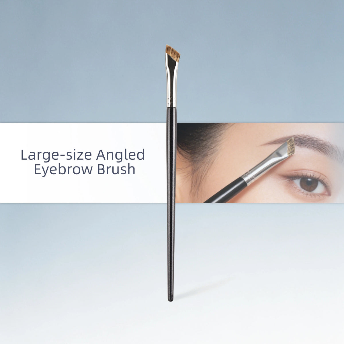 PLUSH Galaxy Angled Eyebrow Brush – Natural Sable Hair Brow Eyebrow Makeup Brush PLUSH Blue