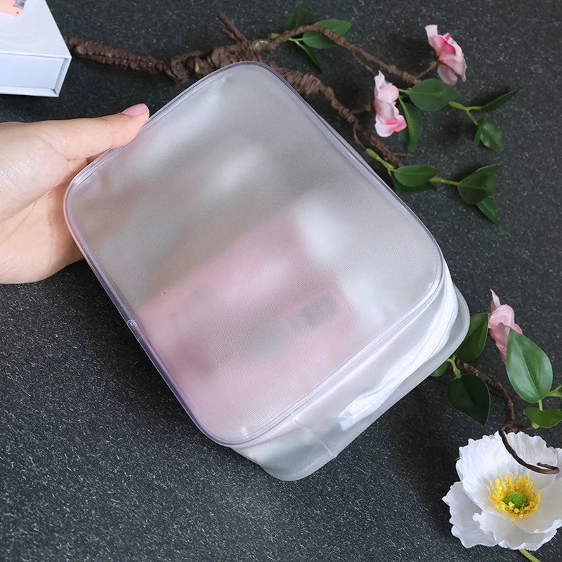 Clear PVC Travel Cosmetic Bag – Transparent Makeup Organizer Cosmetic Travel Bag PLUSH