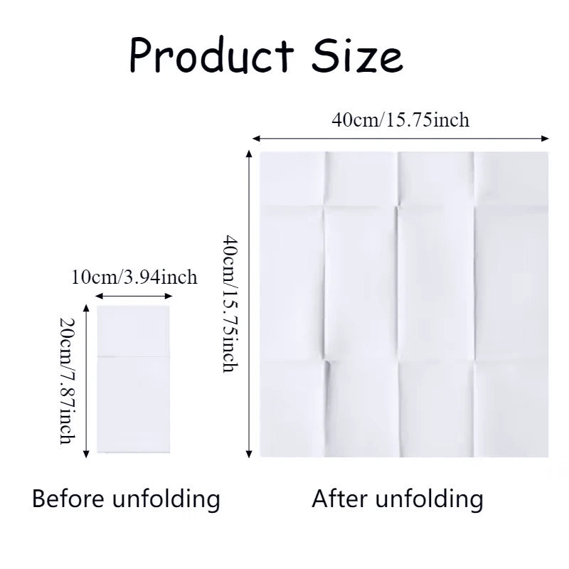 White Disposable Flatware Pocket Napkins 25/50/100 Pcs Disposable Paper Napkins PLUSH