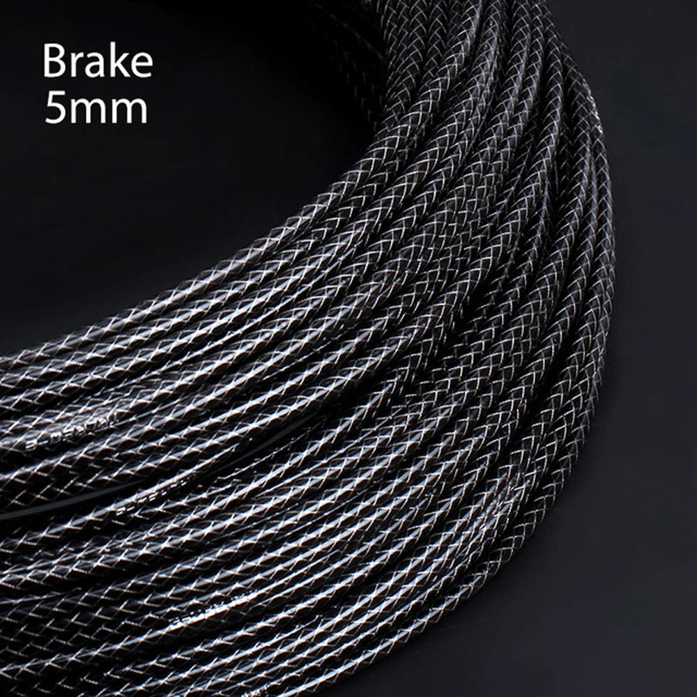 Woven Bicycle Brake Cable Housing 5mm 3m – MTB & Road Bike Bike Cable Housing PLUSH Brake Black