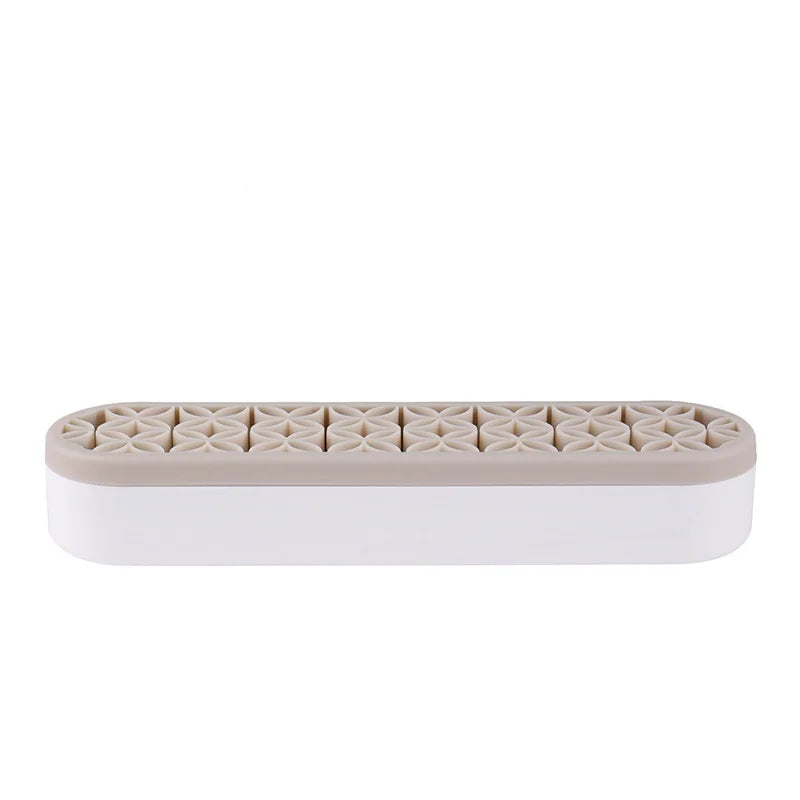 Silicone Makeup & Nail Brush Holder Organizer Stand Rack Brush Holder Organizer PLUSH Grey