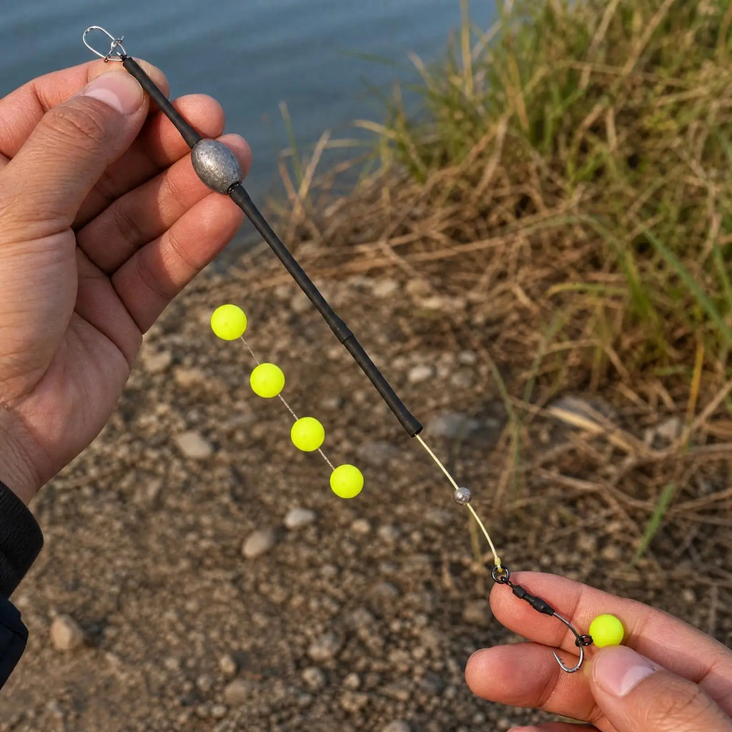 Pre-Made Carp Rig – Anti-Snag Hook, Swivel & Float Included Carp Fishing Rig PLUSH