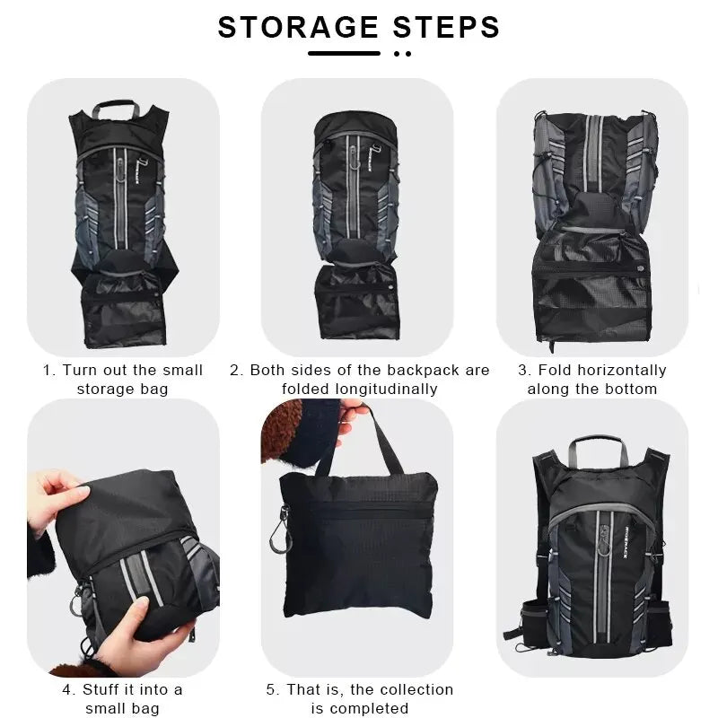 RIDERACE 10L Foldable Hydration Backpack – Cycling & Hiking Hydration Backpack PLUSH
