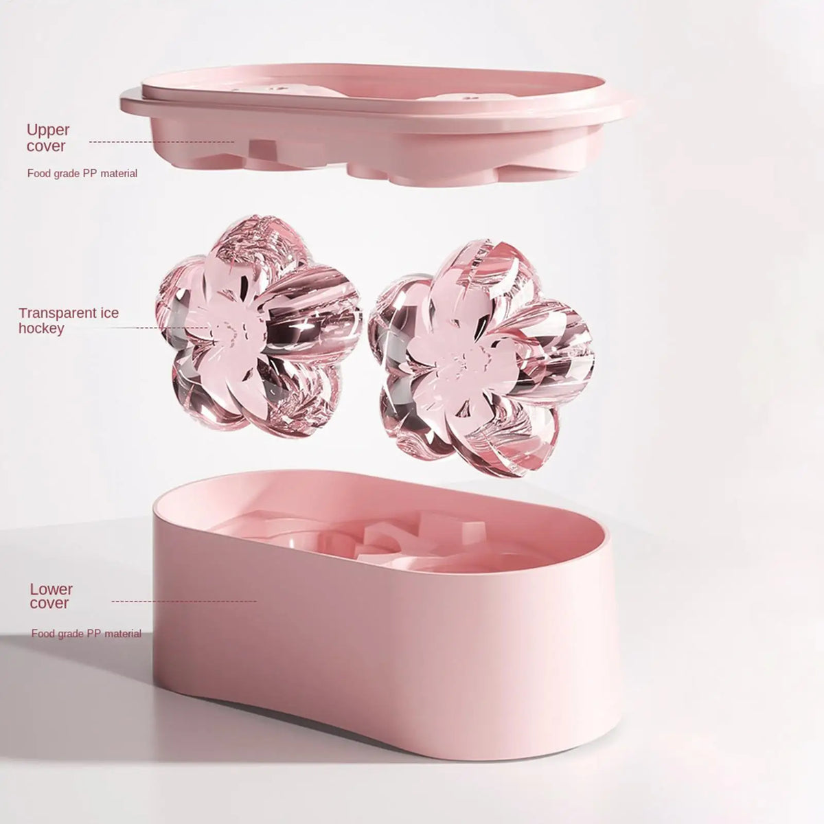 Flower Shape Ice Ball Mold – Reusable 2-Cavity Ice Tray Ice Ball Mold PLUSH