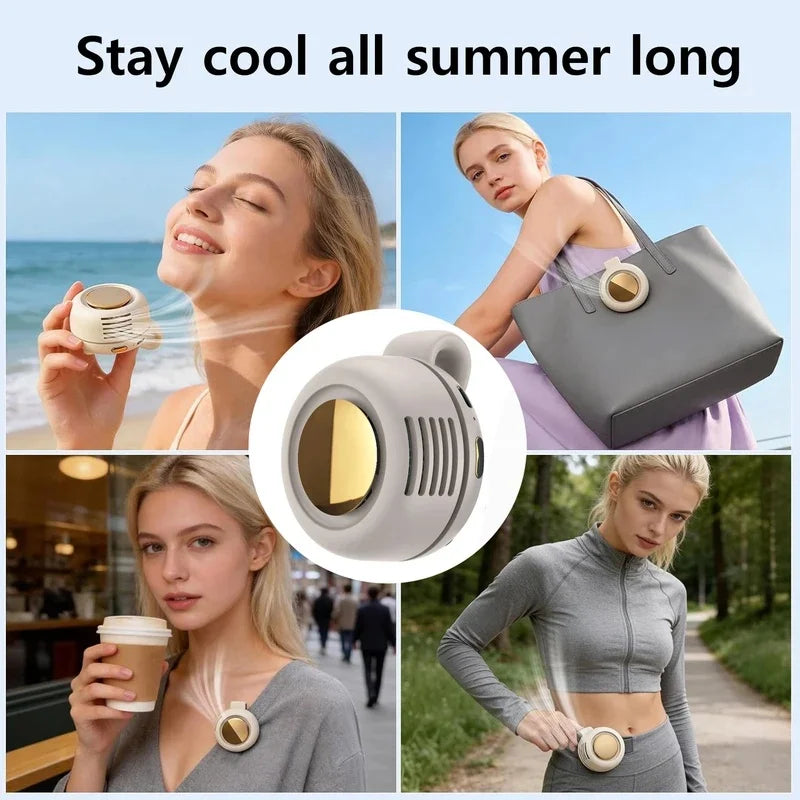 Portable Clip-On Bladeless Mini Fan | 3-Speed USB Rechargeable Clip-On Personal Fan PLUSH