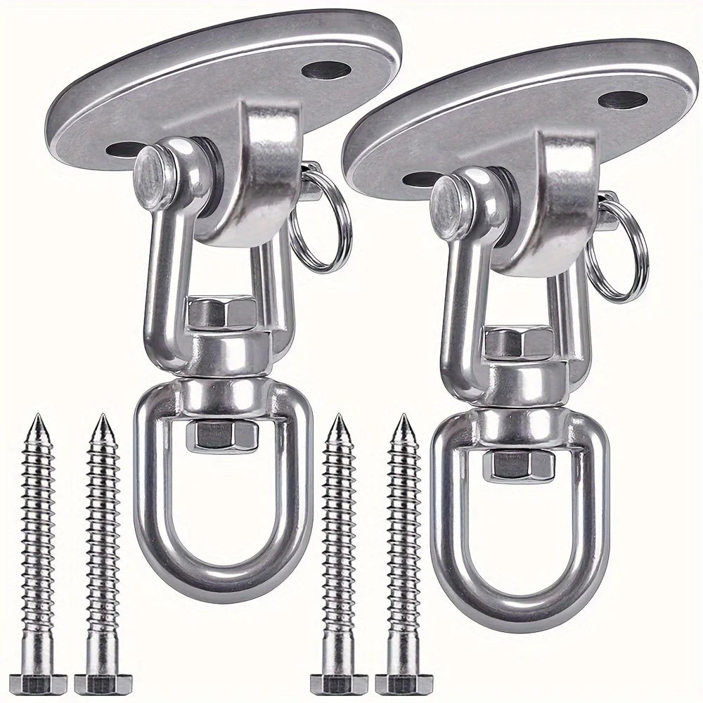 2pcs Ceiling Swing Mount Hangers Free Swivel Hooks Indoor Outdoor Swing Mount Hangers PLUSH 2pcs