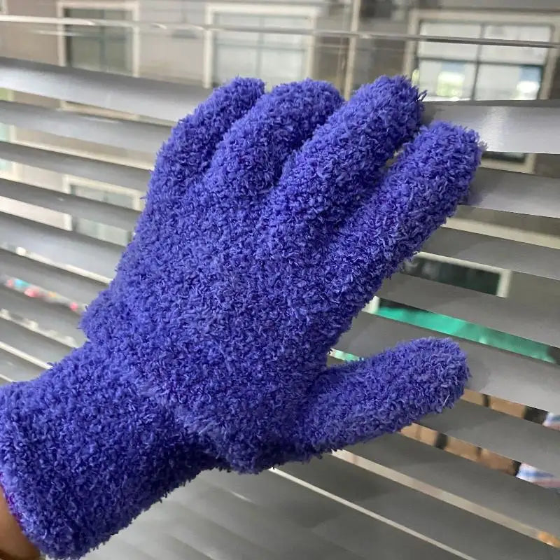 Microfiber Dusting Gloves – Stretchable Lint-Free Cleaning Mitts Microfiber Cleaning Gloves PLUSH