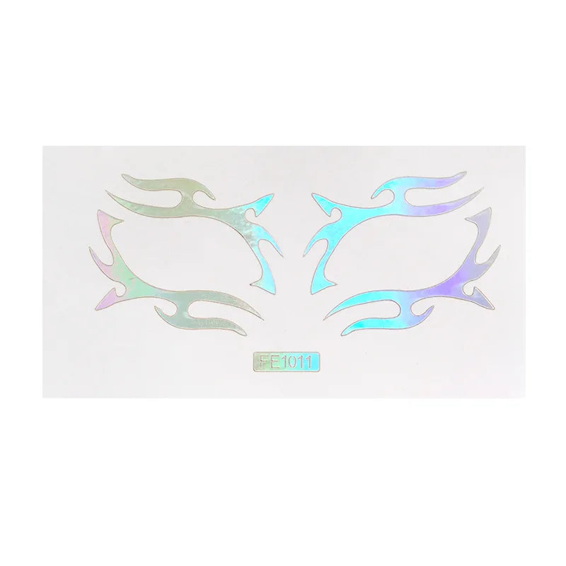 Laser Face & Eye Makeup Stickers – Colorful Party Art Decor Face Makeup Stickers PLUSH FE1011