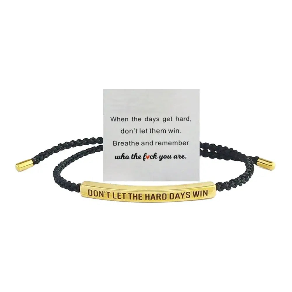 Engraved Titanium Steel Adjustable Hand-Woven Bracelet Woven Engraved Bracelet PLUSH G
