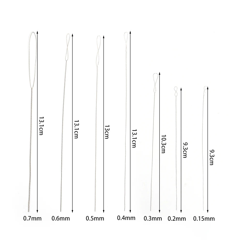 Big Eye Curved Beading Needles 5-7pcs | DIY Jewelry Making Beading Needles PLUSH