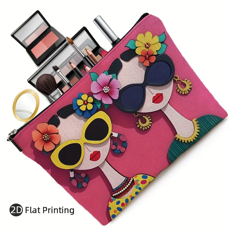 Floral Makeup Bag – Zipper Pouch & Jewelry Storage for Women Makeup Bag PLUSH