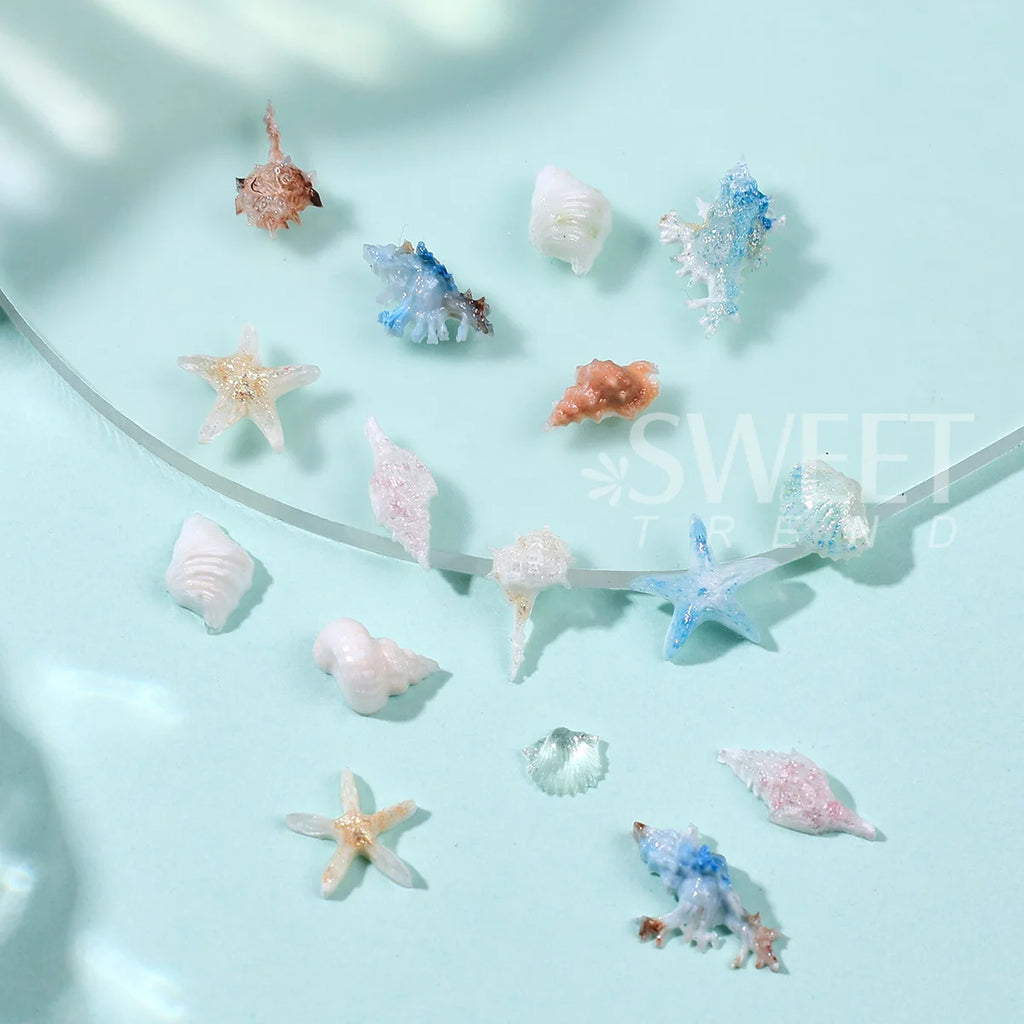 Ocean Silicone Nail Mold – 3D Starfish Shell Sea Life Art Nail Art Mold PLUSH