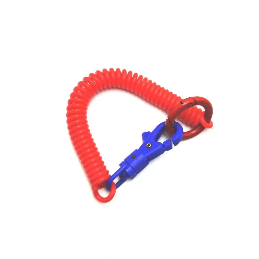 Stretchy Coil Spring Keychain Lobster Clasp | Anti-Lost Key Ring Spring Coil Keychain PLUSH Red