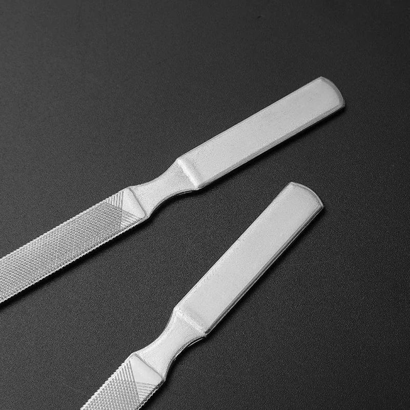 Stainless Steel Nail File Polishing Block – 1 or 2 Pcs Nail File & Buffer PLUSH