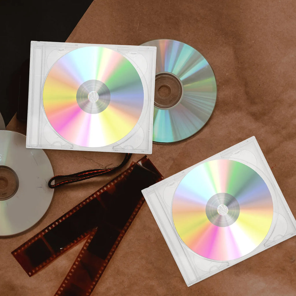 Clear CD DVD Storage Cases 2-Pack | Transparent Plastic Disc Organizer CD DVD Storage Case PLUSH