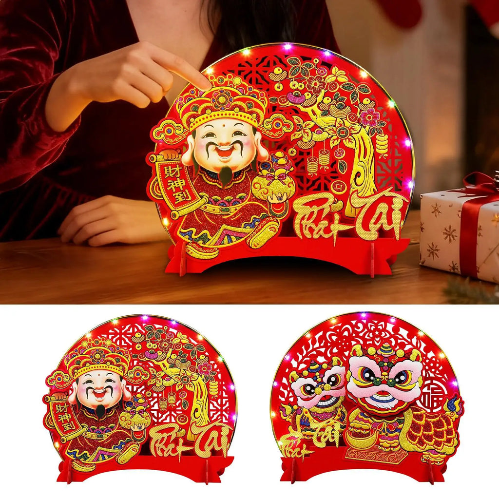 Caishen Nodding Head 2026 Chinese New Year Table Decoration Holiday Table Decoration PLUSH